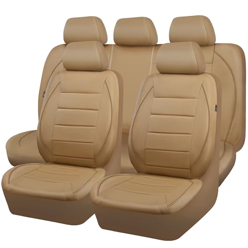 CAR PASS Piping Leather Seat Cover,Universal FIT with Composite - Product Imagery