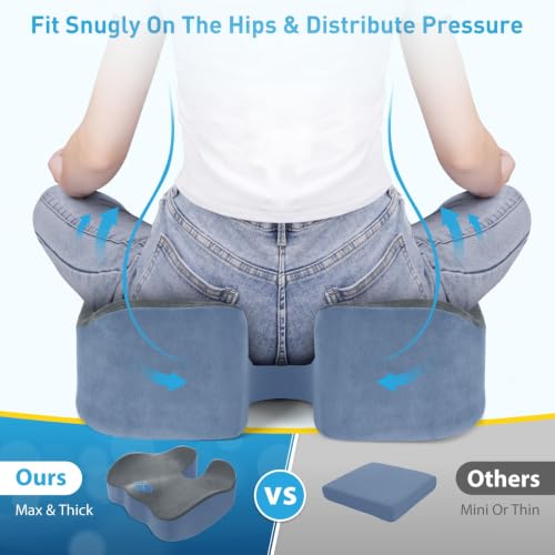 BlissTrends Memory Foam Seat Cushion for Office Chair & Car Seat - Product Imagery
