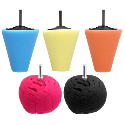 5Pcs Aluminum Polishing Kit Foam Sponge Polishing Balls Wheel - Product Imagery