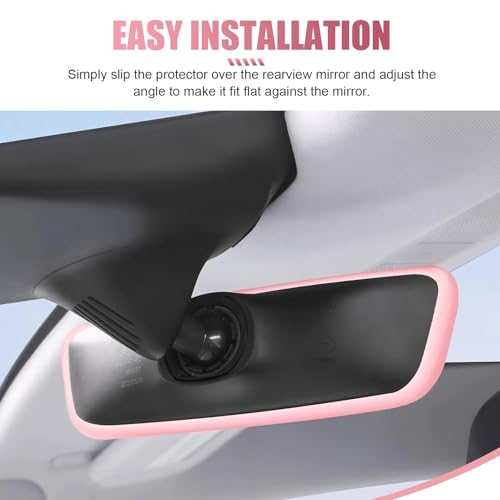 Car Rear View Mirror Protector Frame, Soft Silicone Auto - Product Imagery