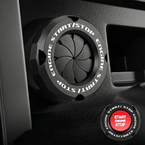 Rotary Push Start Button Cover, Car Engine Push to Start Stop - Product Imagery