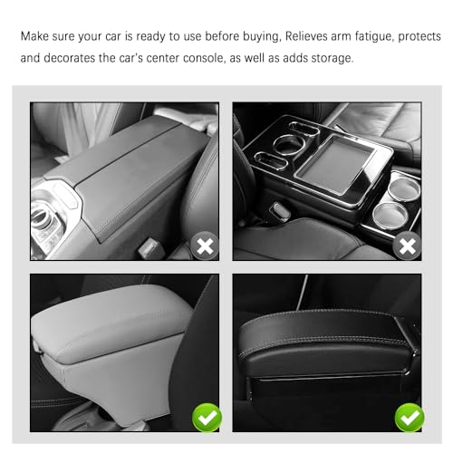 carleef Arm Rest Cover for Car,Leather+Memory Foam Center - Product Imagery