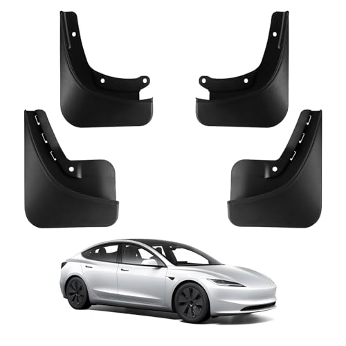 BASENOR for 2024-2026 Tesla Model 3 Highland Mud Flaps Splash - Product Imagery