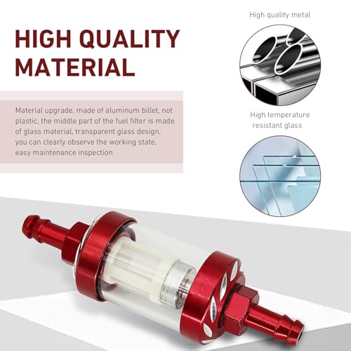 WZP Car Fuel Filter, Detachable Washable Alloy Filter Oil Cup, - Product Imagery
