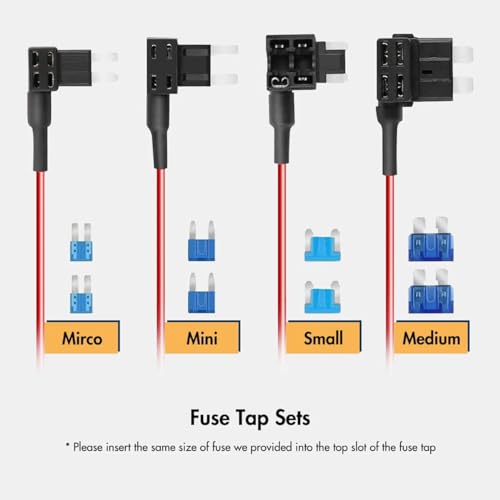 WOLFBOX 4A USB C Dash Cam Hardwire Kit 11.48ft Total, 24/7 - Product Imagery