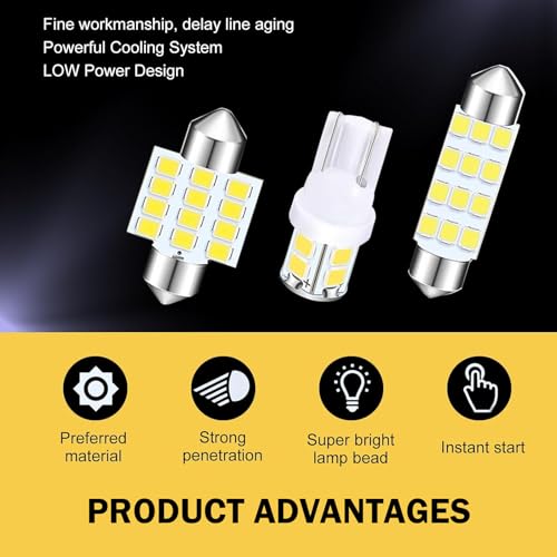 24PCS Car LED Bulbs, LED Interior Car Lights Combination Bulb - Product Imagery