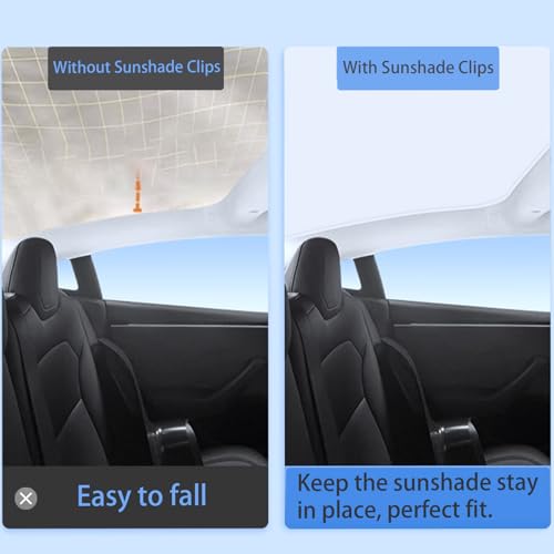 Jaronx for Tesla Sunshade Clips Sunroof Sunshade Roof Shade - Product Imagery