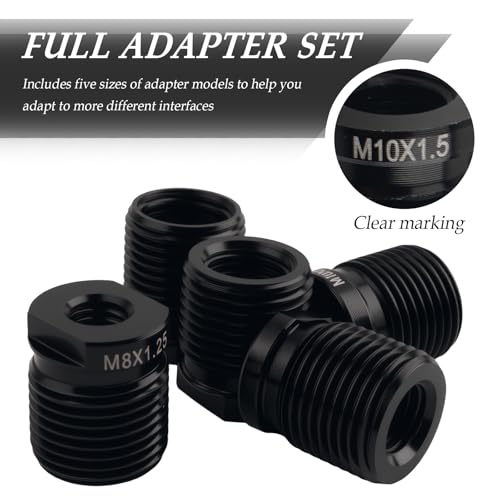 5PCS Shift Knob Adapter,Aluminum Alloy Shifter Knobs Thread - Product Imagery