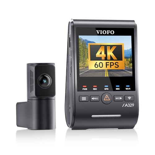 VIOFO A329S 4K 60FPS Dash Cam Front and Rear, STARVIS 2 HDR, - Product Imagery