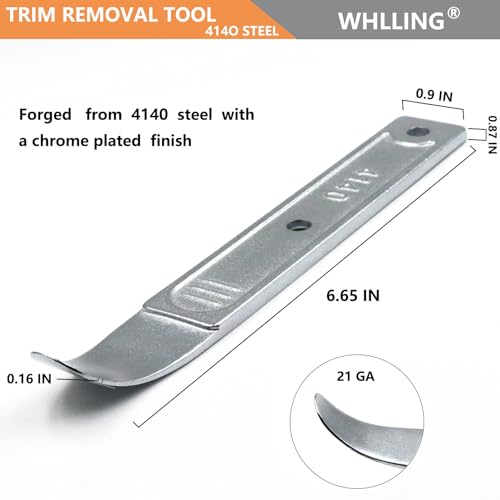 WHLLING 2-Piece 4140 Pry Bar Removal Tool, Metal Pry Tool Pry Bar - Product Imagery