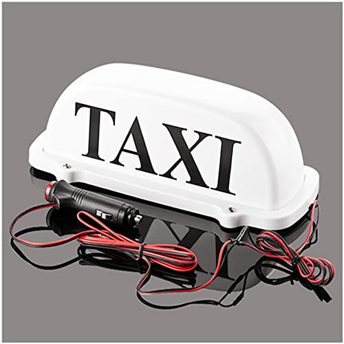 1PC White Shell 12V LED Magnetic Taxi Light Waterproof LED Roof - Product Imagery