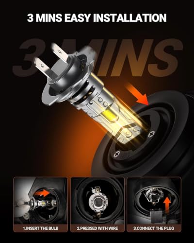 SEALIGHT H1 H7 LED Bulbs Combo, 180,000LM 6500K Cool White H7 H1 - Product Imagery