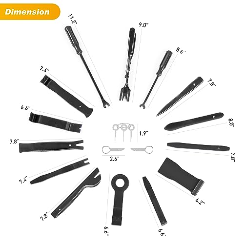 GOOACC 19Pcs Trim Removal Tool Set with Storage Bag - Product Imagery