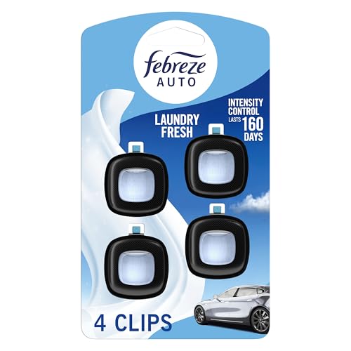 Febreze Car Air Freshener Vent Clip Laundry Fresh Scent, .07 oz. - Product Imagery