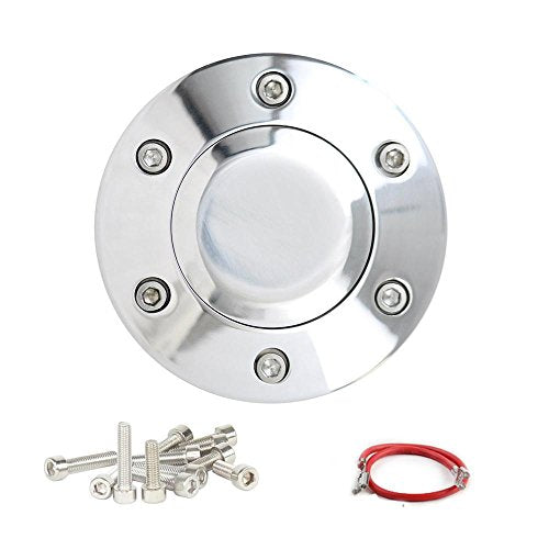 Polished 6-Hole Universal Fit Aluminum Horn Button for - Product Imagery