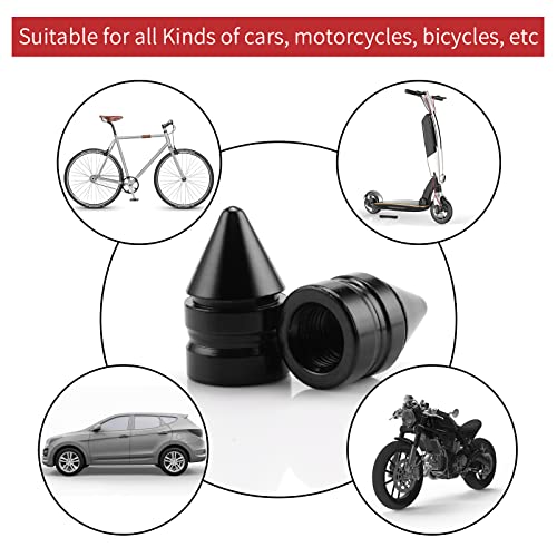SINGARO Car Tire Valve Caps, 4 Pieces of Universal Aluminum - Product Imagery