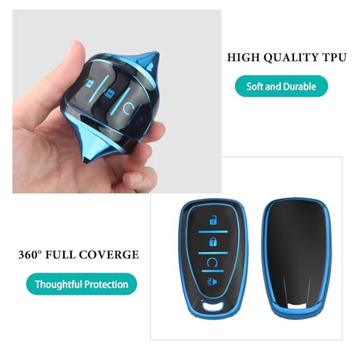 MILD EAST for Chevy Soft TPU Key Fob Cover with Keychain - Product Imagery