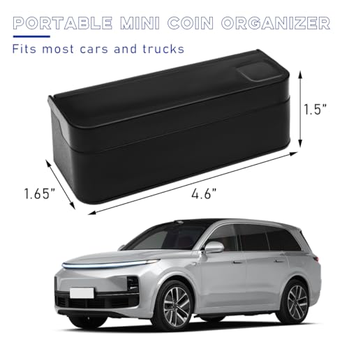 Ohleats Coin Holder for Car, Portable Mini Change Storage Box - Product Imagery
