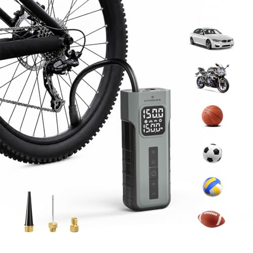 HYVOHEX Mini Bike Tire Pump,150PSI Electric Bicycle Pump with - Product Imagery
