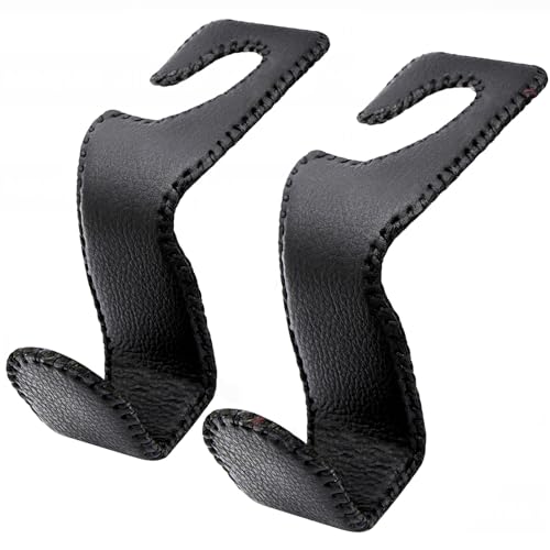EldHus Headrest Hooks for Purses and Bags, 2 Pack Car Seat Hooks - Product Imagery