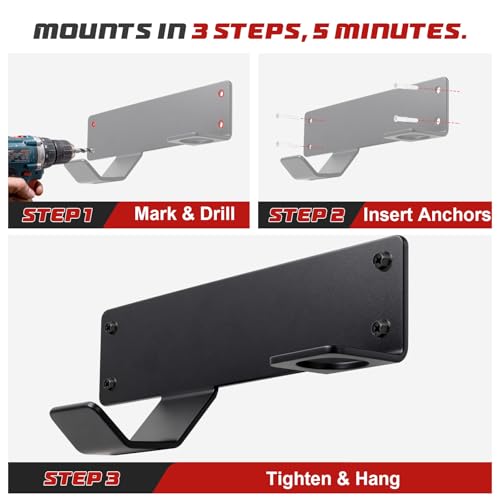 PIREKZUNT Jack Stand Wall Mount Heavy Duty Floor Jack Storage - Product Imagery