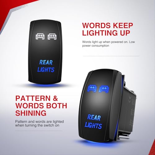 Nilight LED Pods Rear Lights Wiring Harness Kit 12 V 5 Pin - Product Imagery