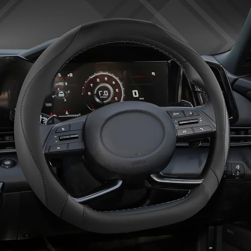 West Llama Flat Bottom Car Steering Wheel Cover for Hyundai,D - Product Imagery
