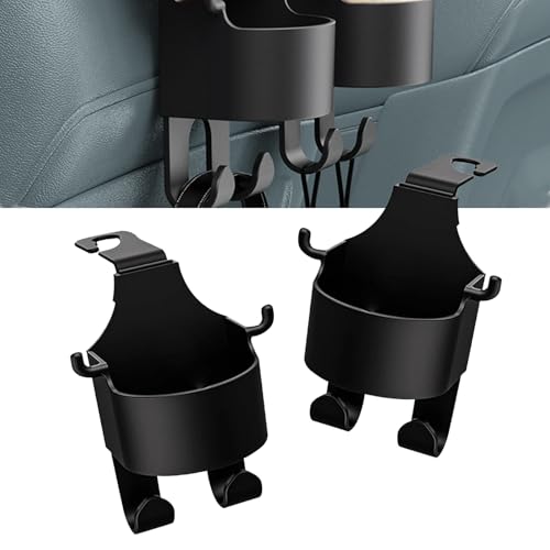 2 PCS Back Seat Cup Holder Hook, Multifunction Car Seat Back - Product Imagery