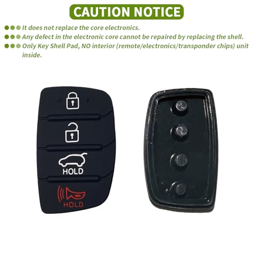 Key Fob Rubber Button Pad Replacement for Hyundai Santa Fe Sport - Product Imagery