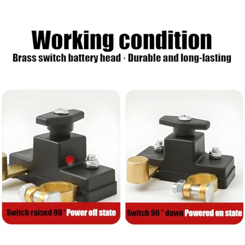 Car Battery Disconnect Isolator Switch, 12V 24V Heavy Duty Power - Product Imagery