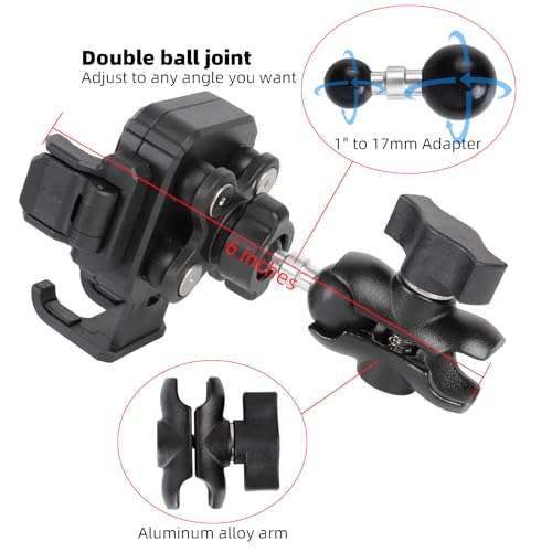 1" Ball Phone Mount Holder with Vibration Dampener ＆ 2.36" Short - Product Imagery