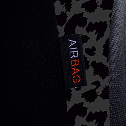 Flying Banner Carbon Fiber Leather Vehicle Seat Covers, Leopard - Product Imagery