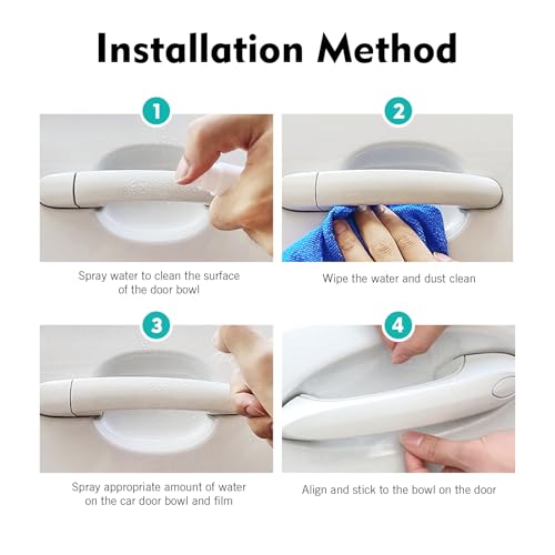 10PCS Car Door Handle Scratch Potector, Transparent Car Door - Product Imagery