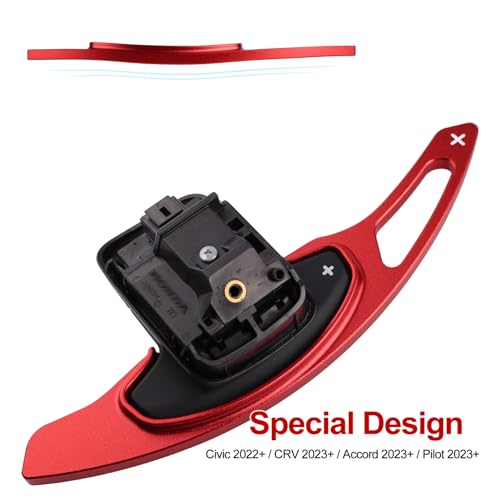 Thenice Paddle Shifters Extension for Honda Civic 2022-2026 -Red - Product Imagery