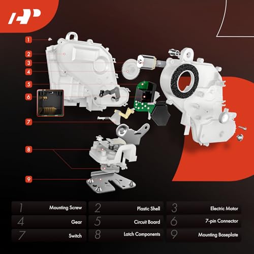 A-Premium Rear Right Passenger Side Door Lock Actuator - Product Imagery