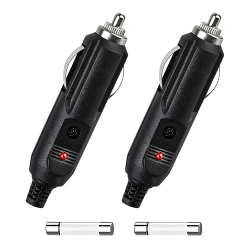 Sun Walker 2PCS Cigarette Lighter Male Plugs, 12/24V Aux Socket - Product Imagery