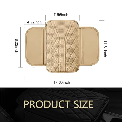 Car Center Console Cover, Cars Armrest Cushion with 2 Storage - Product Imagery