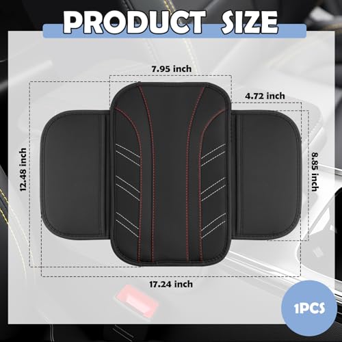Car Center Console Cover with 2 Side Pockets,Arm Rest Cover for - Product Imagery