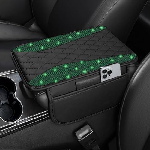 NBTEPEM Bling Car Center Console Cover, Leather Middle Console - Product Imagery