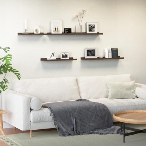 Boswillon Floating Shelves Set of 2, Small Wall Shelf with Lip, - Product Imagery