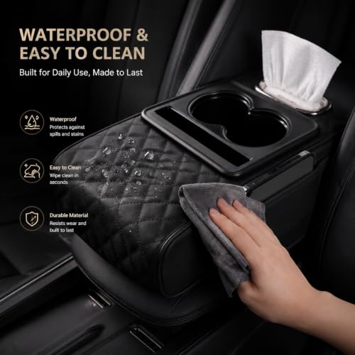 Zpana 4 in 1 Car Center Console Armrest Pillow, Memory Foam, - Product Imagery
