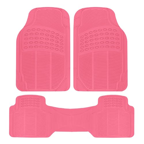 BDK ProLiner Pink Car Floor Mats for Cars Trucks SUV 3pc - Product Imagery