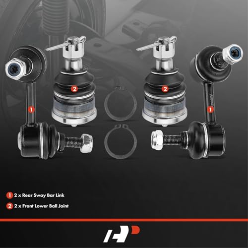 A-Premium 4Pcs Suspension Kit, Rear Sway Bar Link, Front Lower - Product Imagery