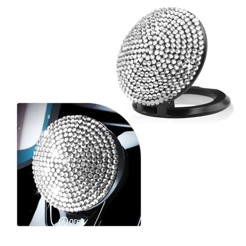 povtii Car Start Stop Button Cover, Anti-Scratch Bling Push - Product Imagery