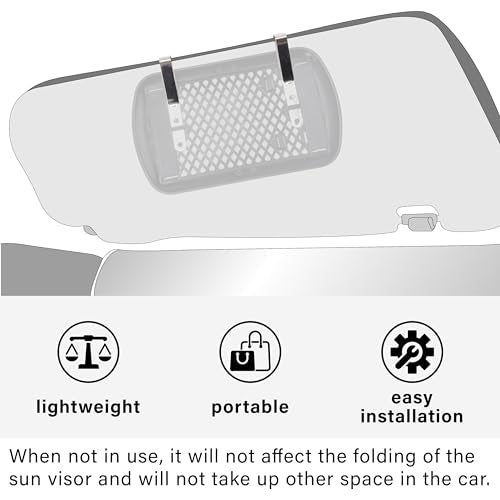 BFXM Car Visor Mirror, Universal Clip-On Car Mirror Vanity - Product Imagery