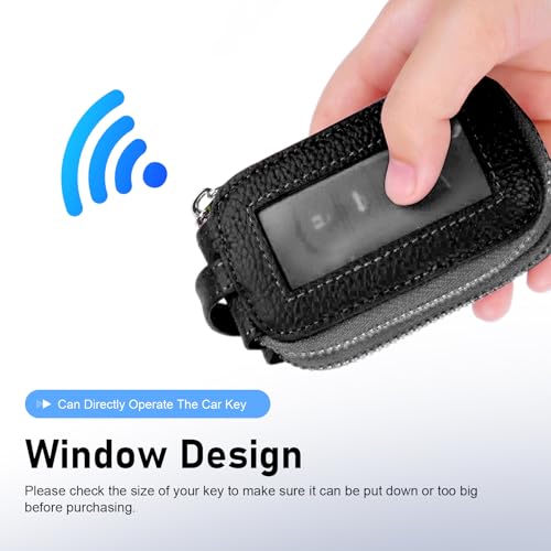 Car Key Fob Case, Leather Double-layer Storage Bag, Anti-scratch - Product Imagery