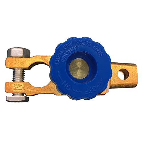 Top Post Battery Switch, Brass Battery Disconnect Switch - Product Imagery