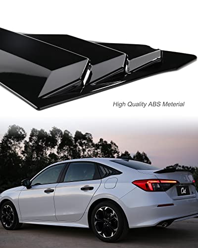 CKE for Honda Civic Sedan 2022-2026 Window Louvers -Glossy Black - Product Imagery