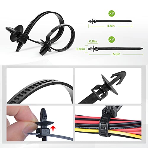 Frokom 480pcs Car Retainer Clips,12 Most Popular Sizes Nylon - Product Imagery