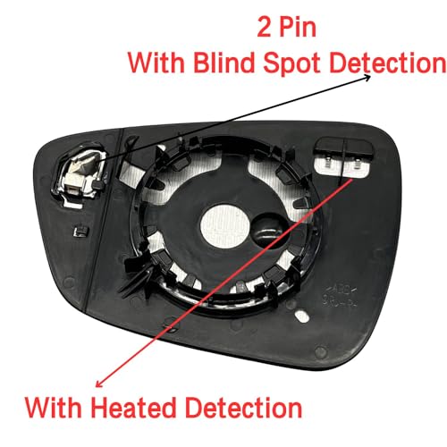 Right Passenger Side Mirror Glass Heated w/Blind Spot Without - Product Imagery